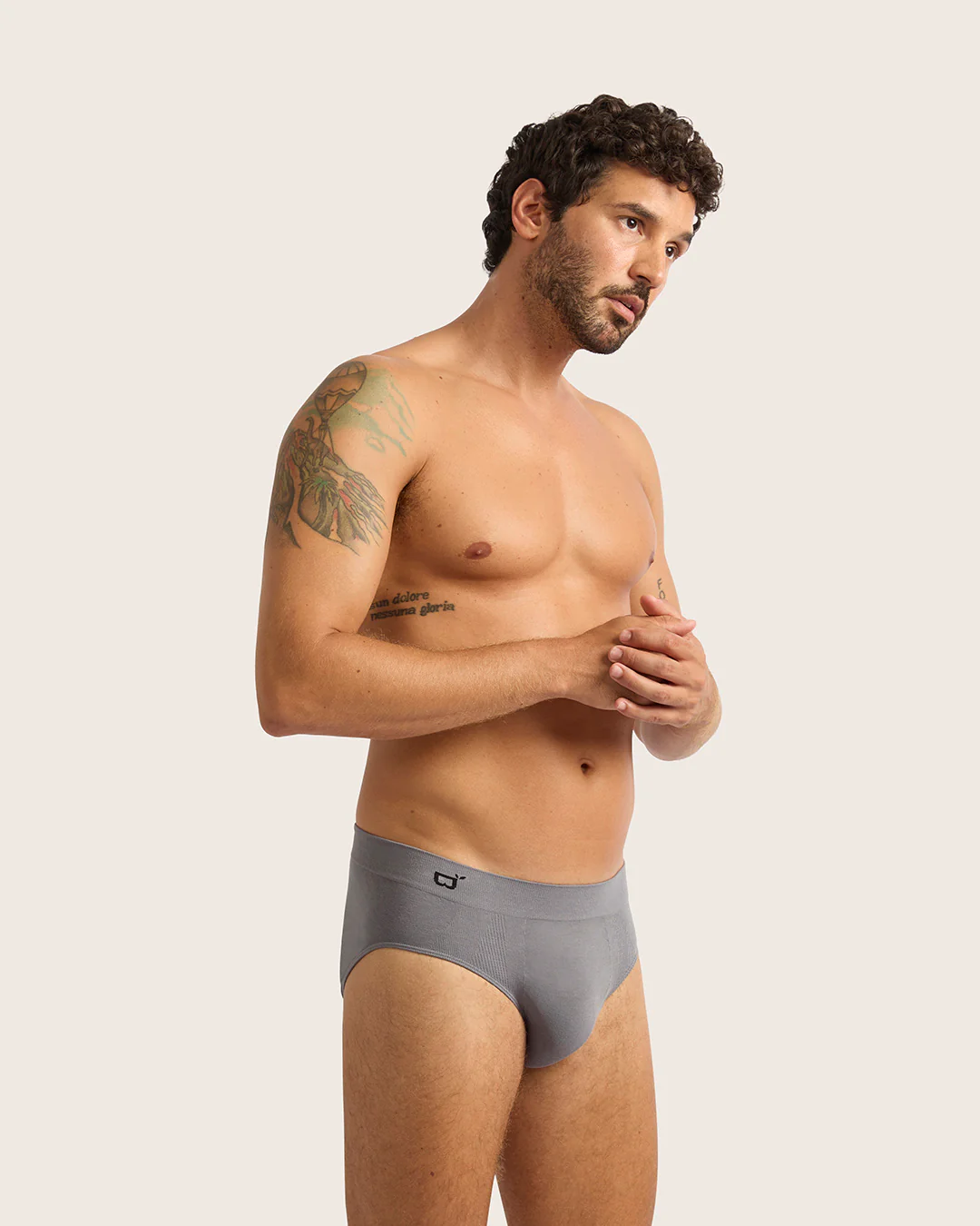 Men's Seamfree Briefs - Charcoal - Image 8