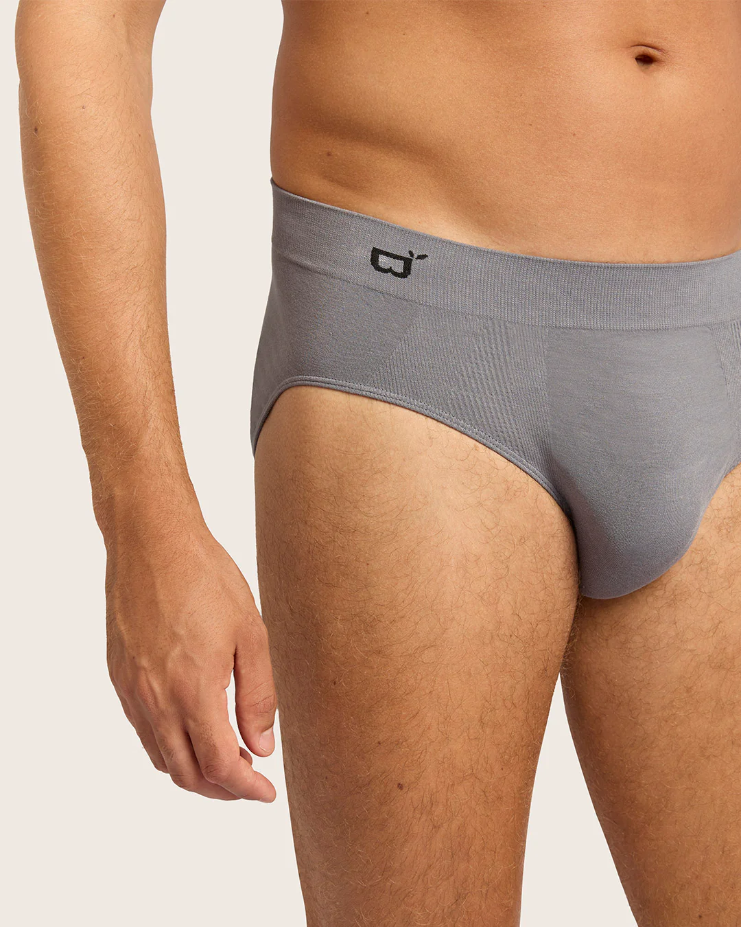 Men's Seamfree Briefs - Charcoal - Image 9