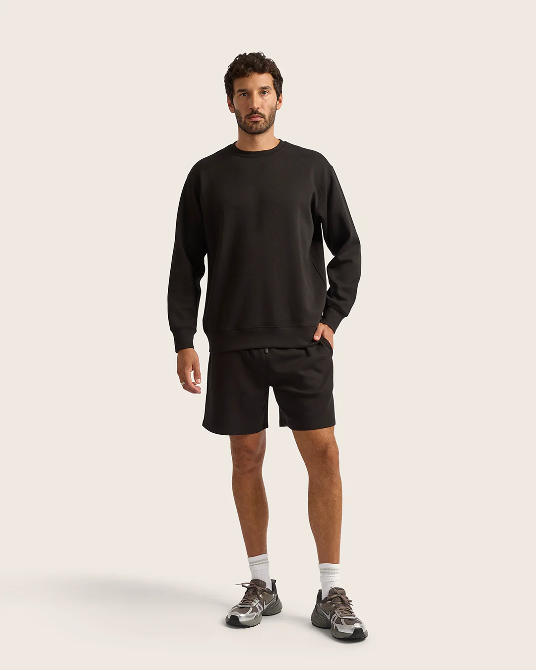 Men's Sweat Shorts 6" - Black - Image 12