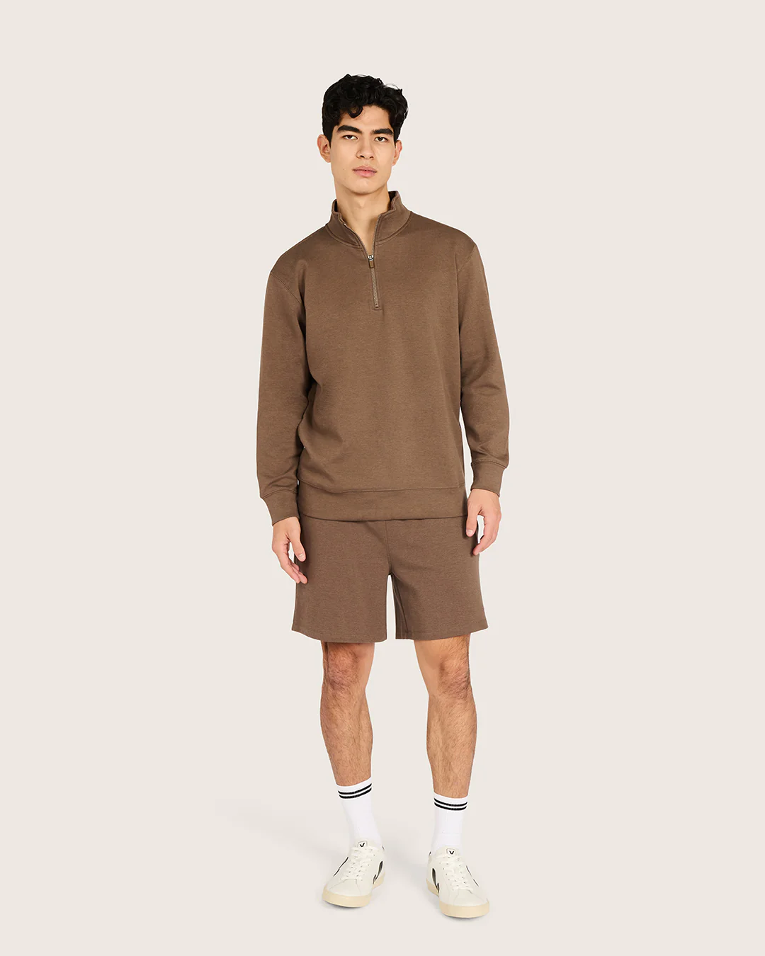 Men's Sweat Shorts 6" - Oyster - Image 6