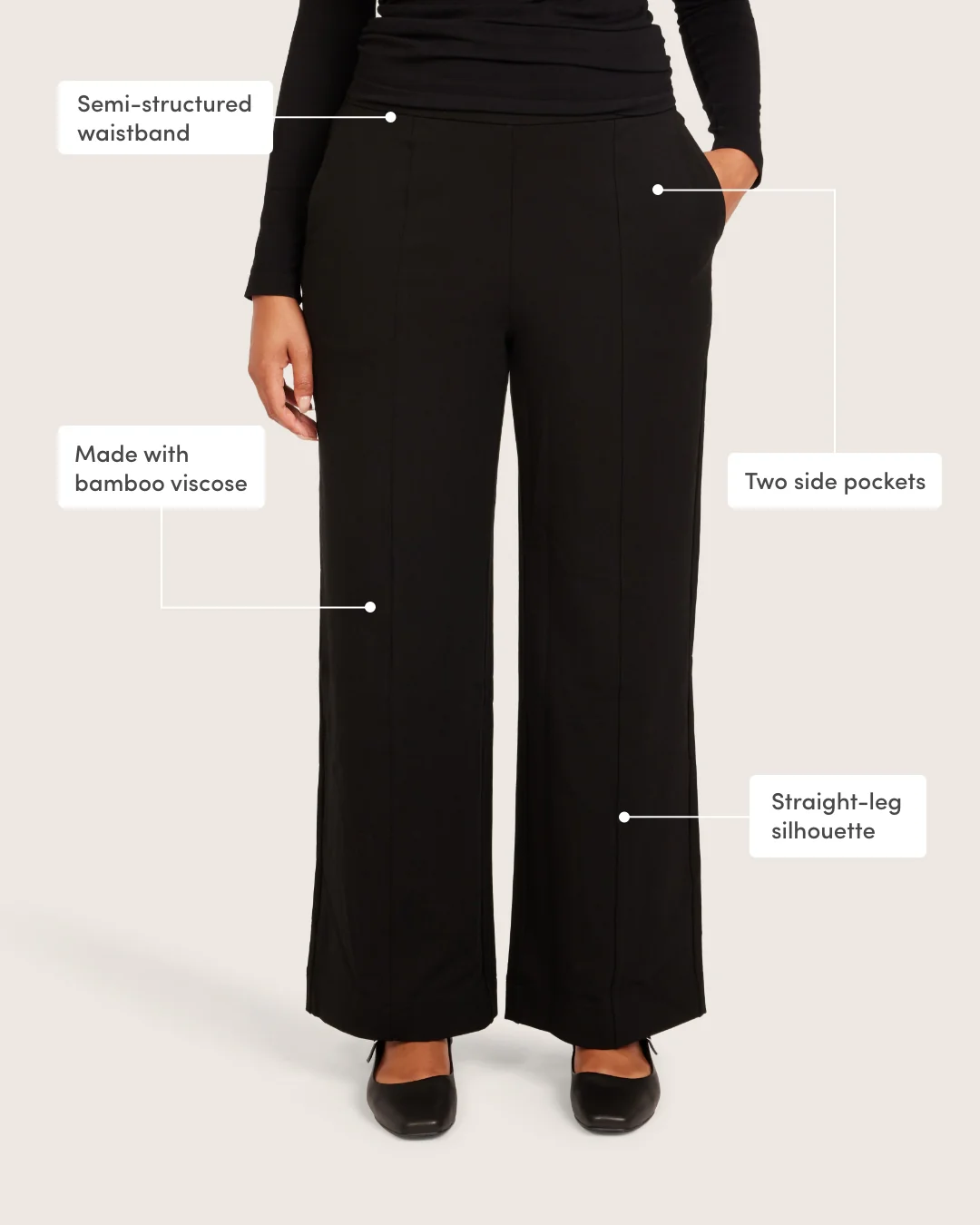 Relaxed Leg Pants - Regular - Black - Image 13