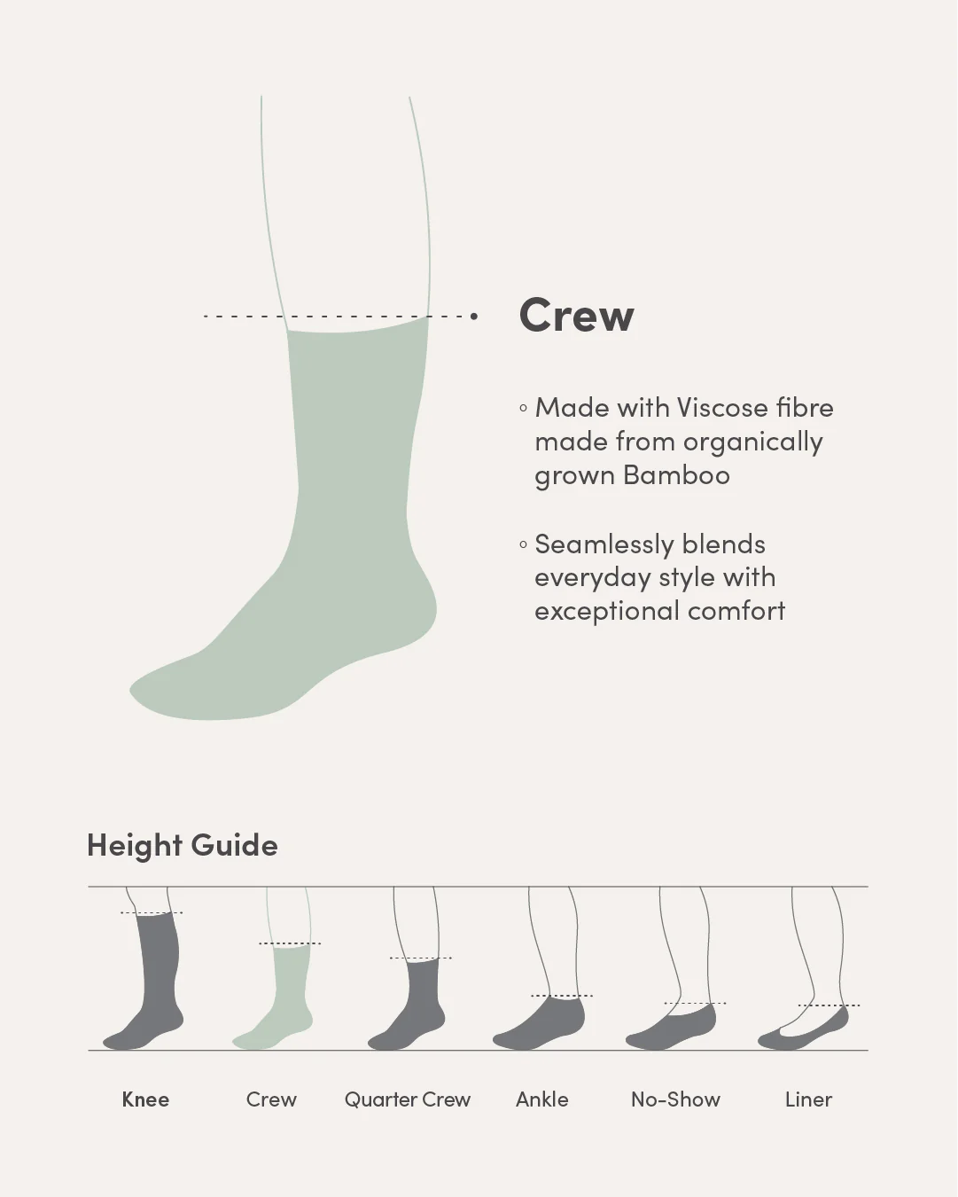 Ribbed Crew Socks - Black - Image 2
