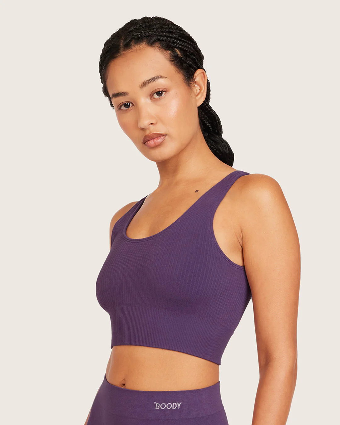 Ribbed Seamfree Crop - Amethyst - Image 3