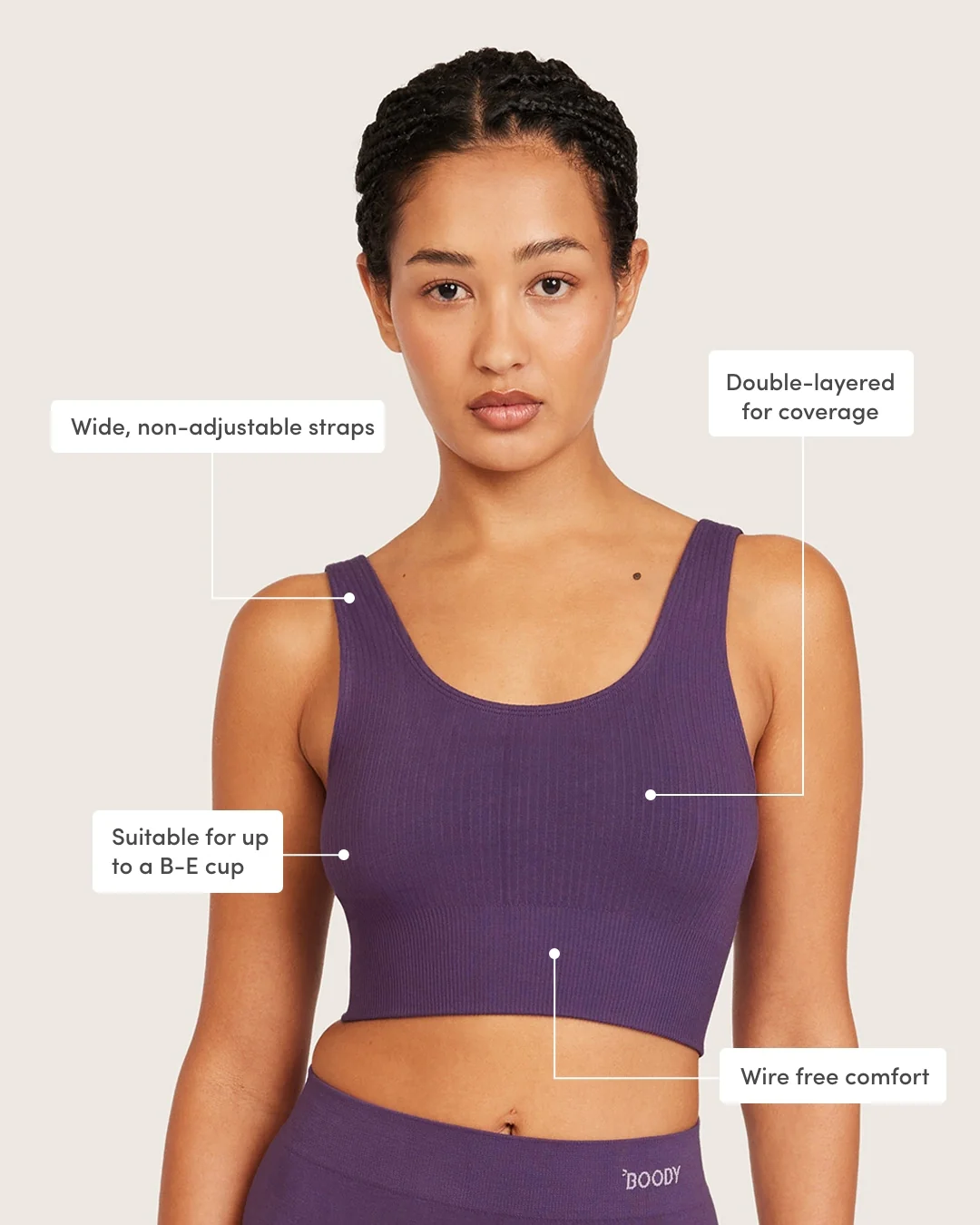 Ribbed Seamfree Crop - Amethyst - Image 4