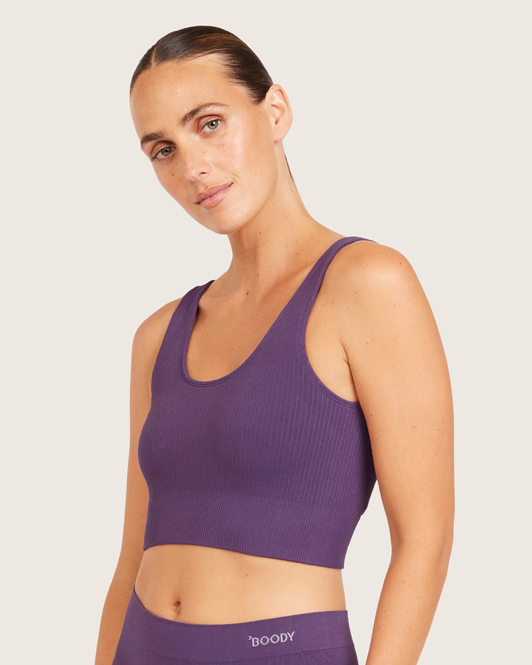 Ribbed Seamfree Crop - Amethyst - Image 9