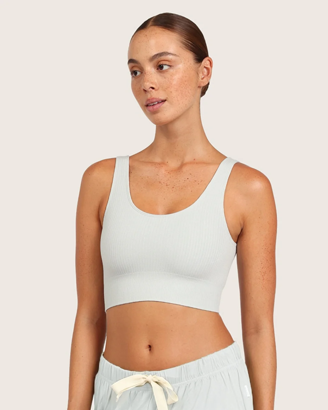 Ribbed Seamfree Crop - Dove - Image 3