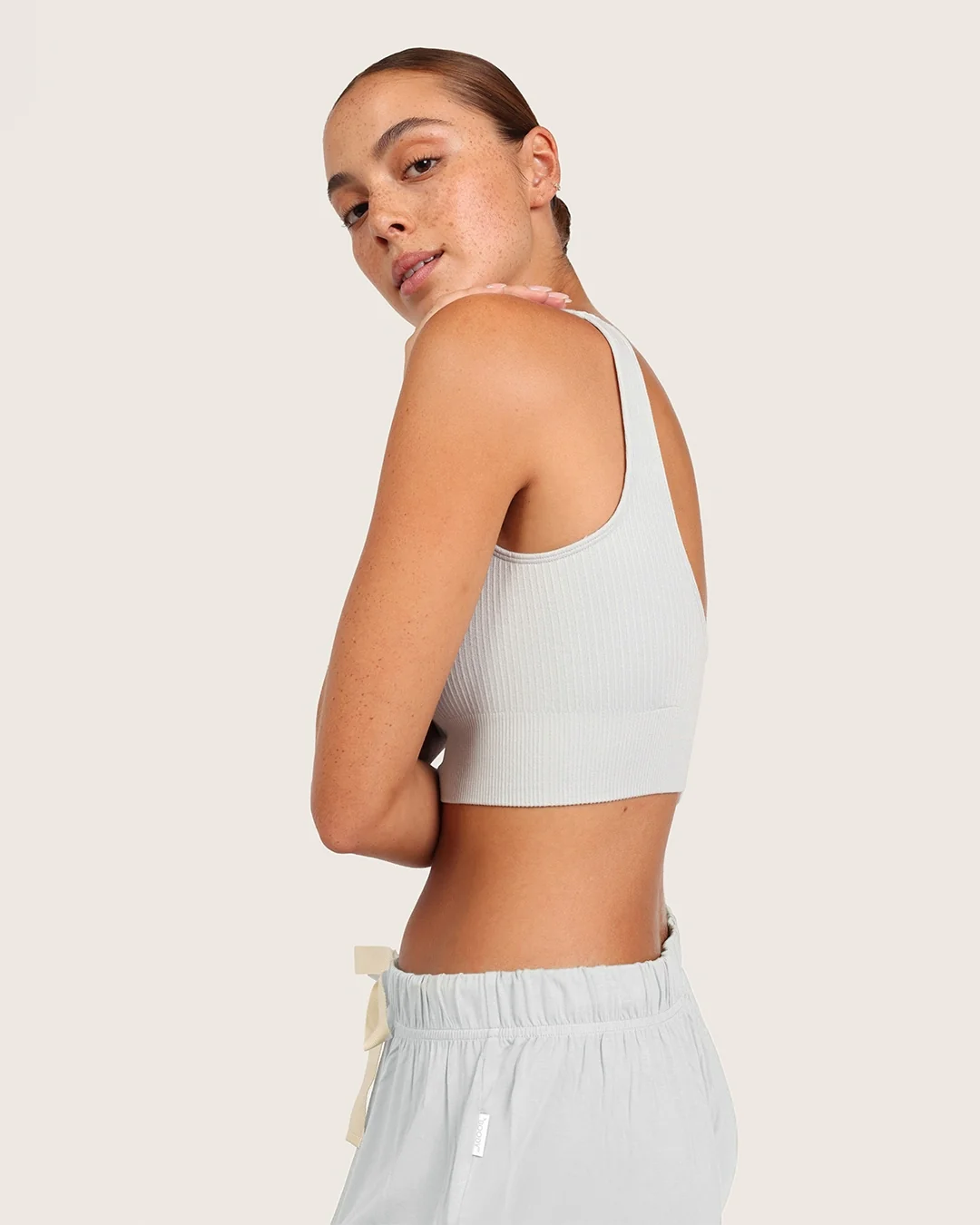 Ribbed Seamfree Crop - Dove - Image 5