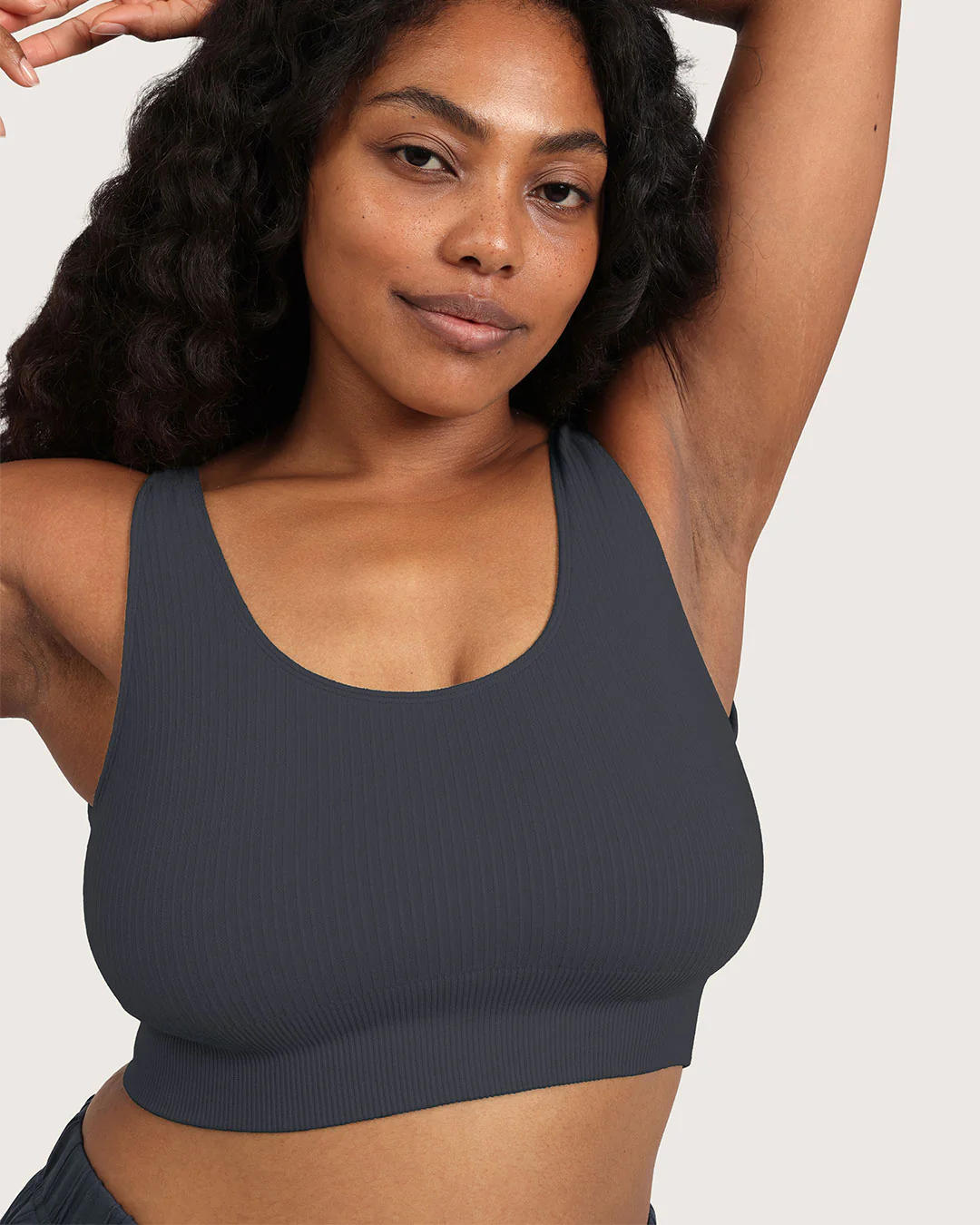 Ribbed Seamfree Crop - Storm - Image 10
