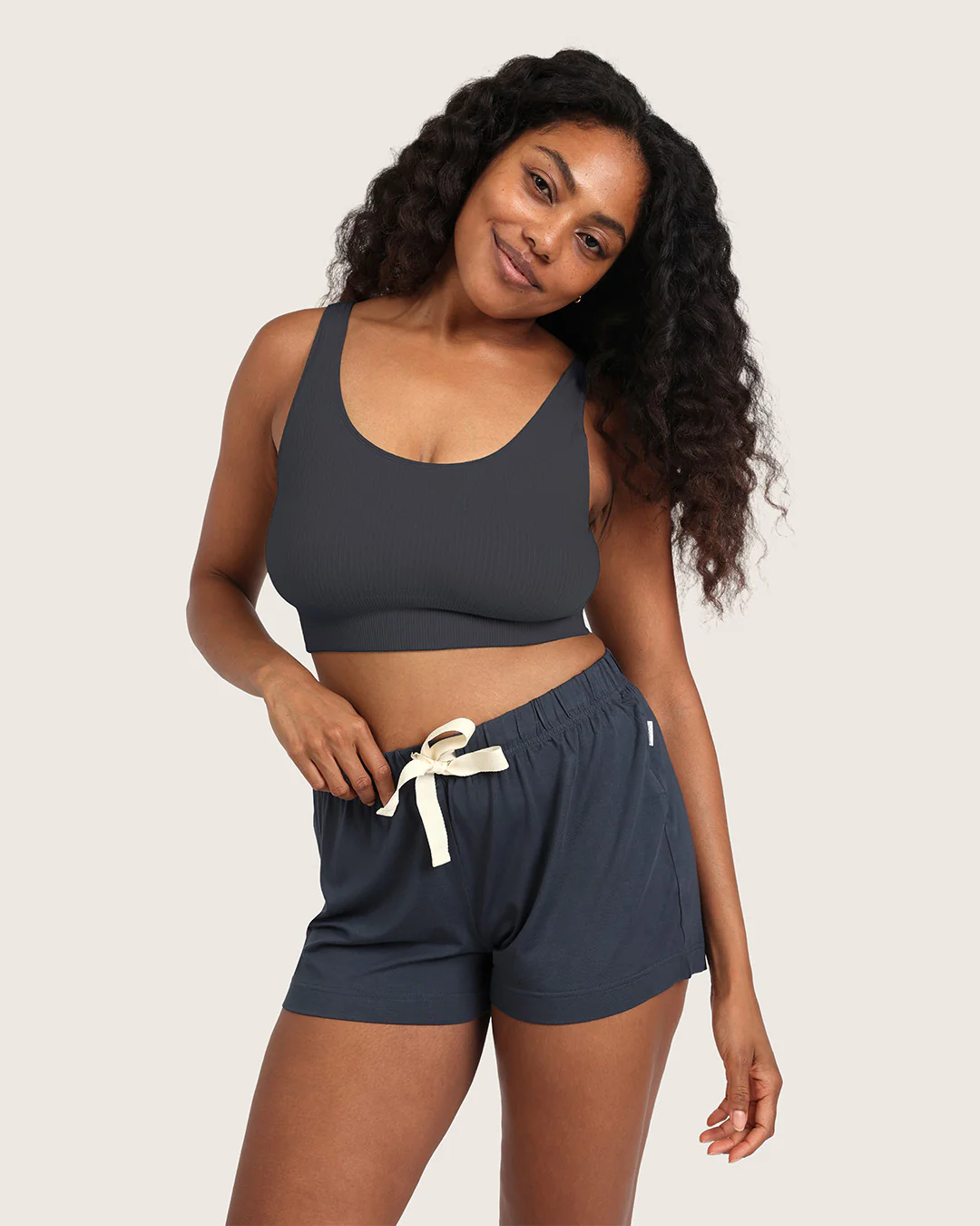 Ribbed Seamfree Crop - Storm - Image 12