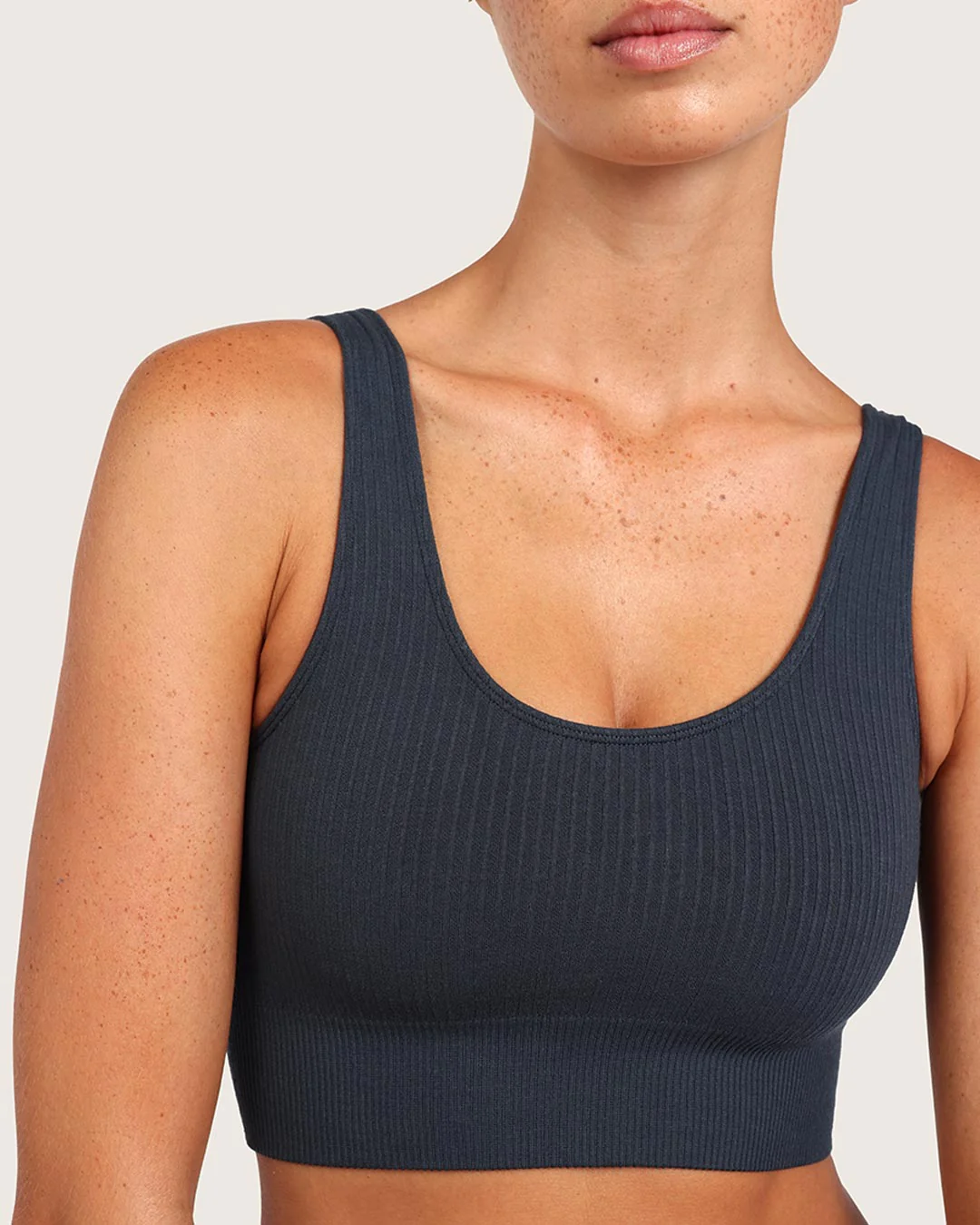 Ribbed Seamfree Crop - Storm - Image 5