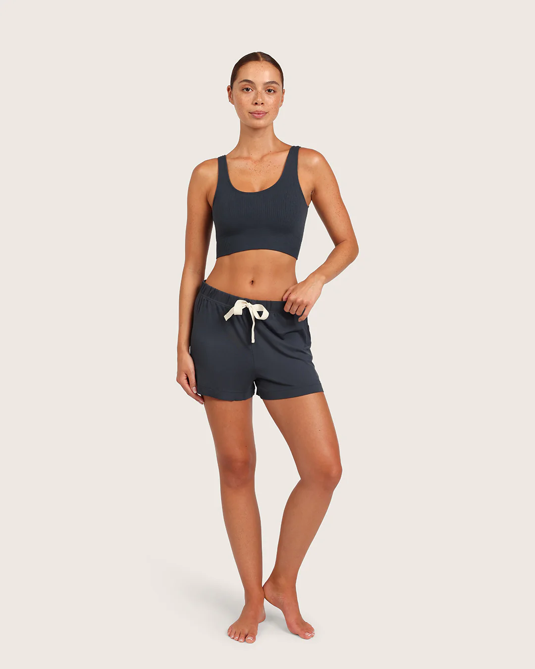Ribbed Seamfree Crop - Storm - Image 6