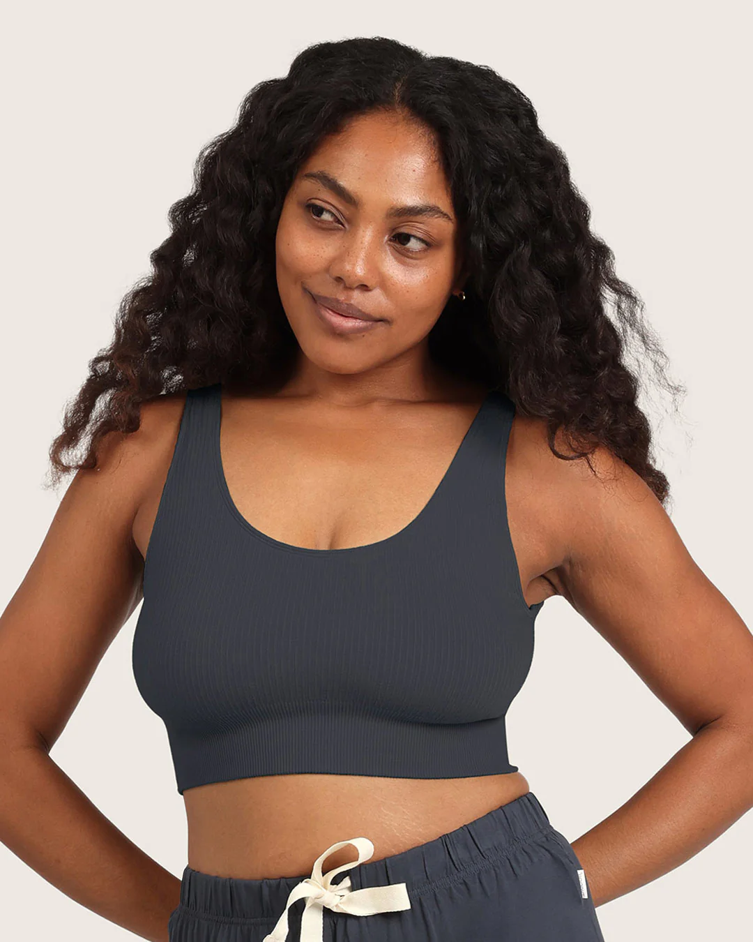 Ribbed Seamfree Crop - Storm - Image 9