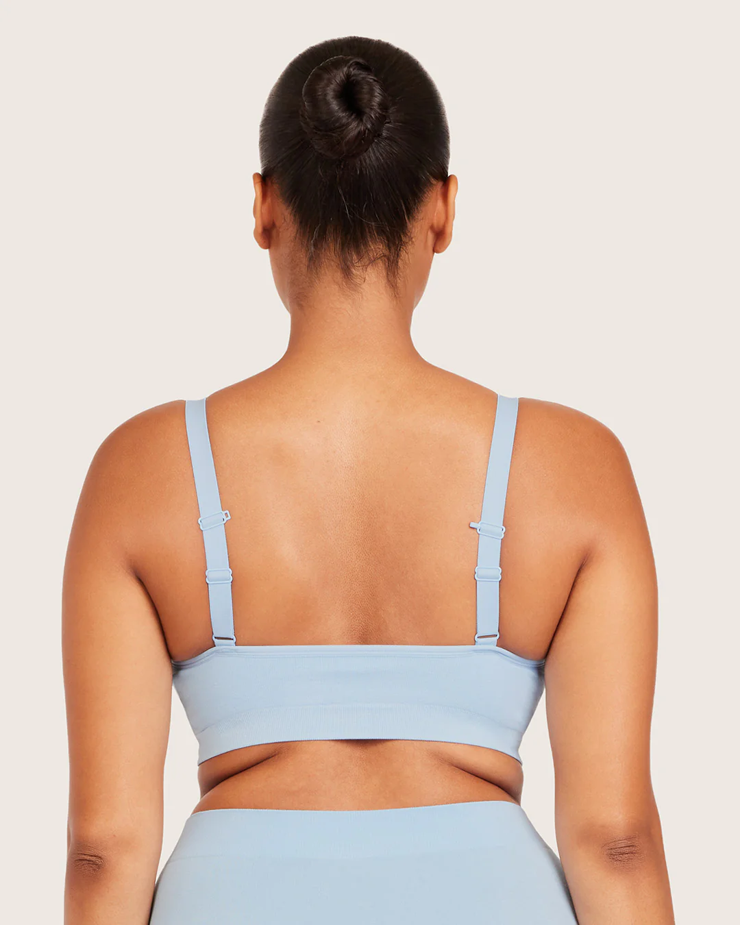 Wireless Full Bust T-Shirt Bra - Sky Blue - Image 8