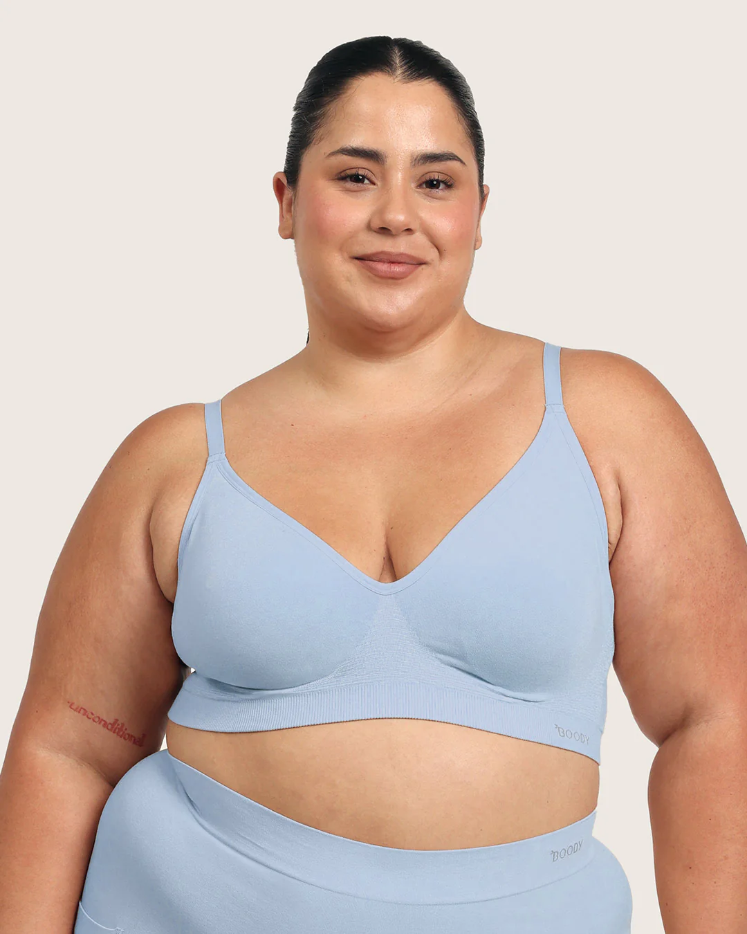 Wireless T-Shirt Bra - Sky Blue - Image 14